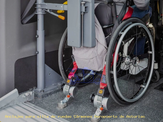 Anclajes para silla de ruedas Cármenes Aeropuerto de Asturias